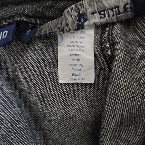 Vintage - Ralph Lauren 80's Light Grey Cotton Denim Midi Skirt - Size 10 - Picture 9 of 10